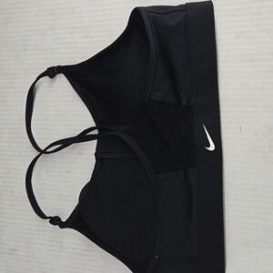 NIKE Black Zipper Front Sports Bra S